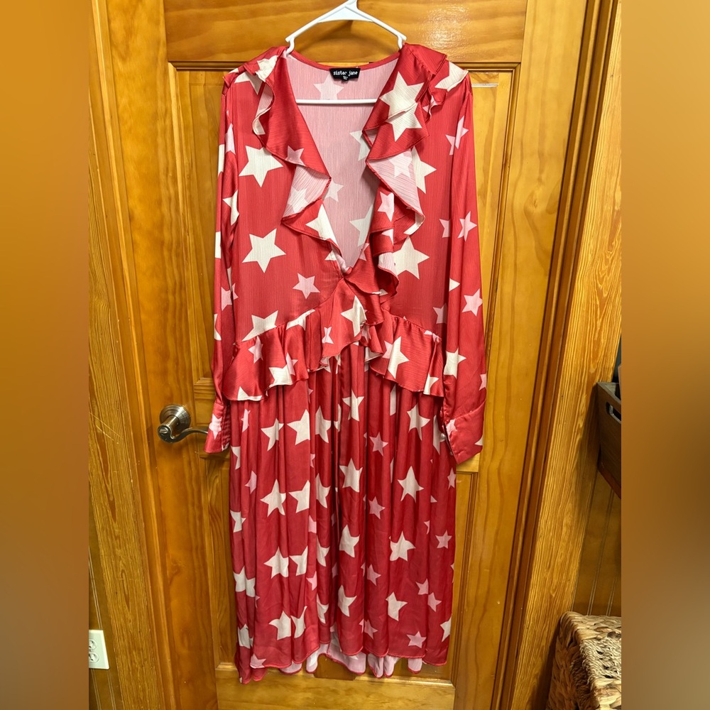 Sister Jane Red Star Print Dress
